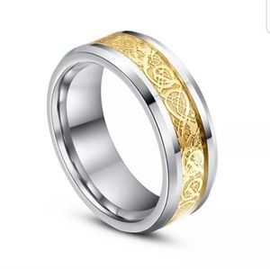 Stainless steel wedding band ring 12